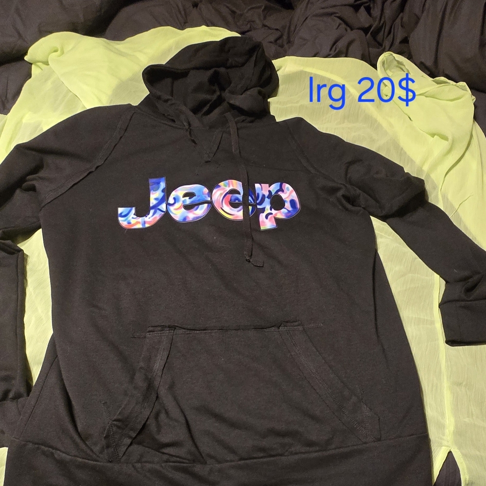 Jeep Black Hoodie with Vibrant Logo